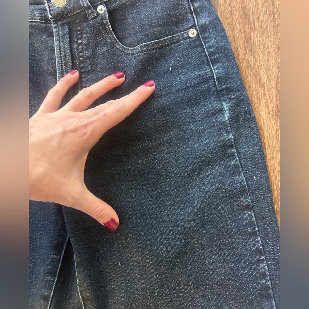 EVERLANE The Authentic Stretch Slim Bootcut Jean Dark Wash Casual Denim Size 26 - Picture 7 of 14